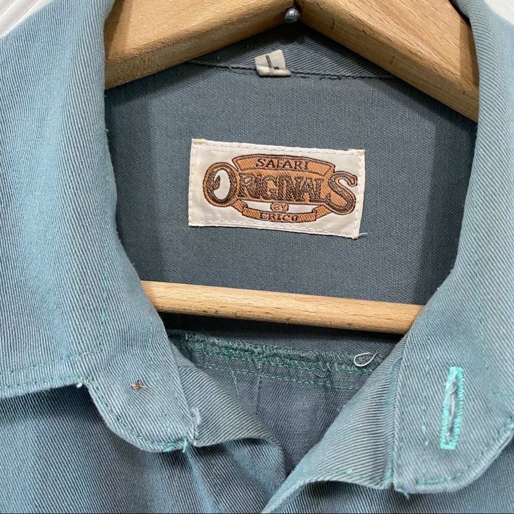 Vintage Steel Blue Safari Shirt - Picture 5 of 9
